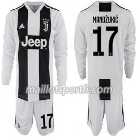 Maillot de Foot Juventus Mario Mandzukic 17 Enfant Domicile 2018/19 ML